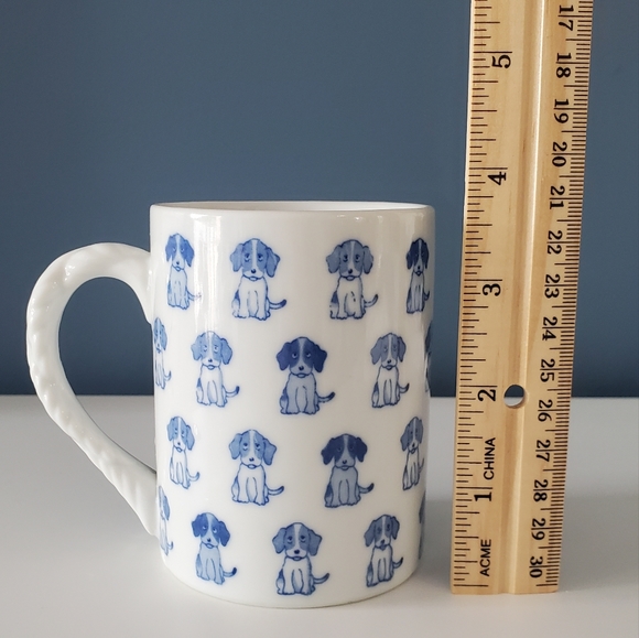 Puppy Dog Mug Blue and White - Picture 4 of 5